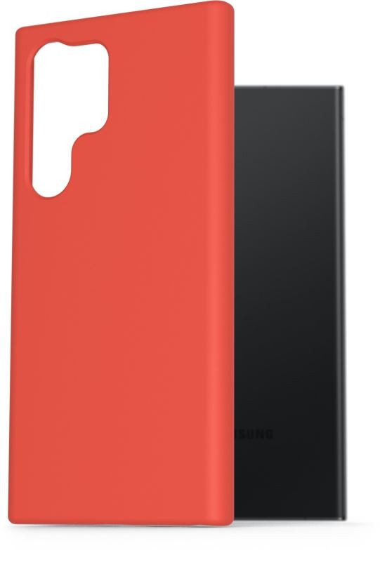Kryt na mobil AlzaGuard Premium Liquid Silicone Case pro Samsung Galaxy S23 Ultra 5G červené