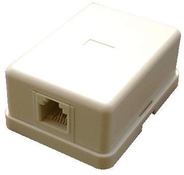 Zásuvka Datacom CAT3, 1x RJ11, na omítku
