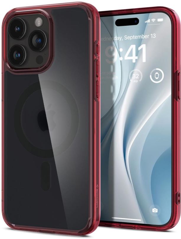 Kryt na mobil Spigen Ultra Hybrid MagSafe Frost Deep Red iPhone 15 Pro Max