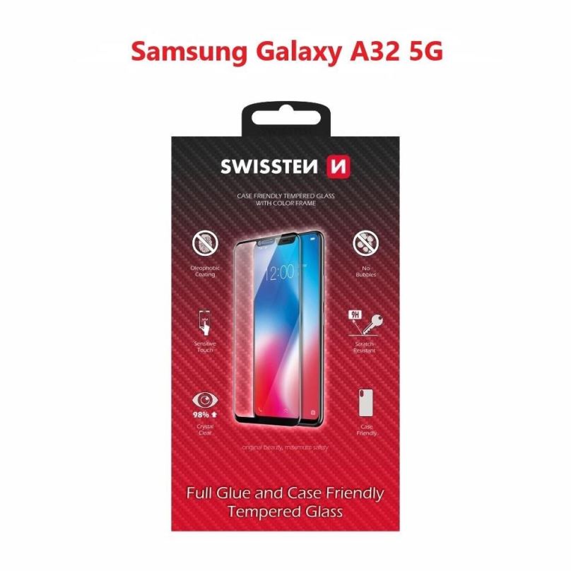 Ochranné sklo Swissten Case Friendly pro Samsung Galaxy A32 5G černé