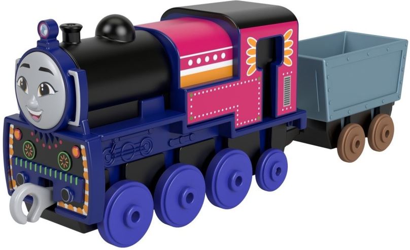 Vláček Mattel Tomáš a přátelé Tahací kovová mašinka s vagónem Ashima