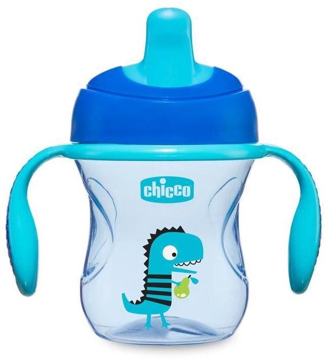 Dětský hrnek Chicco hrneček Training s držadly 200 ml, modrý 6 m+