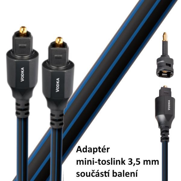 Audioquest Vodka Optilink 8,0 m - optický kabel Toslink (+ 3,5 mm mini adaptér)