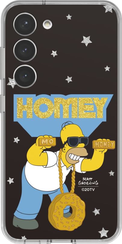 Kryt na mobil Samsung Galaxy S23 Rámeček Simpsonovi k ochrannému krytu Frame černý
