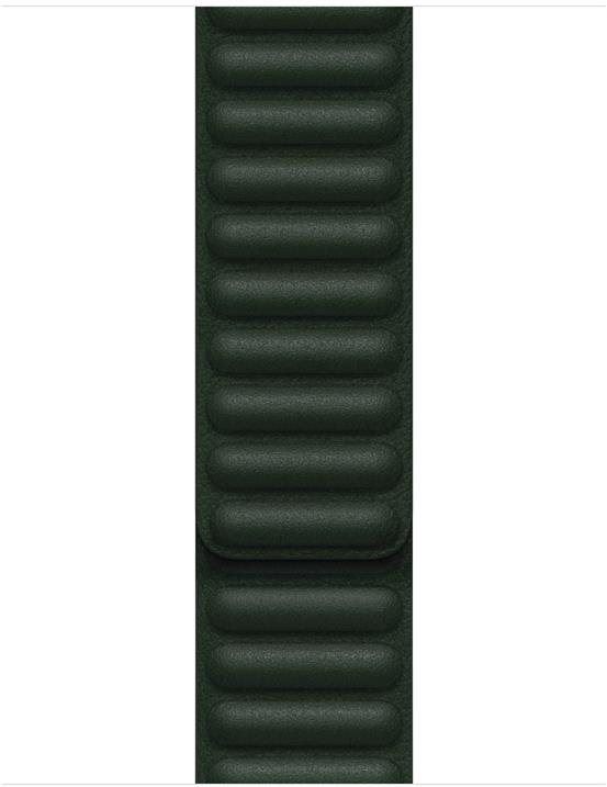 Řemínek Apple Watch 45mm Sekvojově zelený kožený tah – M/L