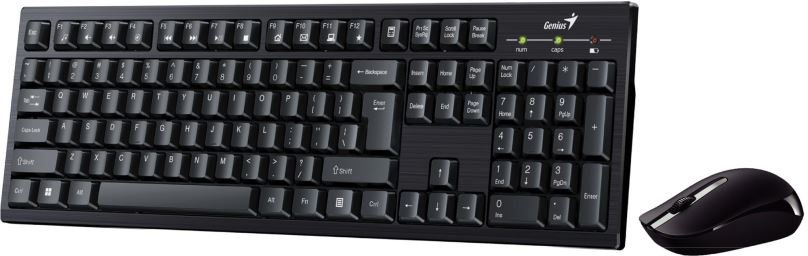 Genius KM-8101, sada klávesnice s bezdrátovou optickou myší, 1x AAA, 1x AA, CZ/SK, multimediální, nízkoprofilová typ 2.4 [Ghz], be