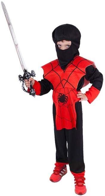 Kostým RAPPA Kostým ninja červeno-černý 4 - 6 let
