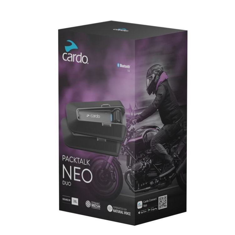 Cardo PackTalk Neo Duo interkom na motocykl pro 2 osoby