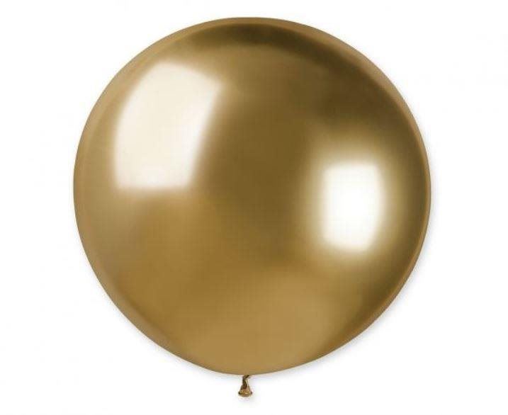 Balonky Balónky chromované 5 ks zlaté lesklé - Silvestr - 80 cm