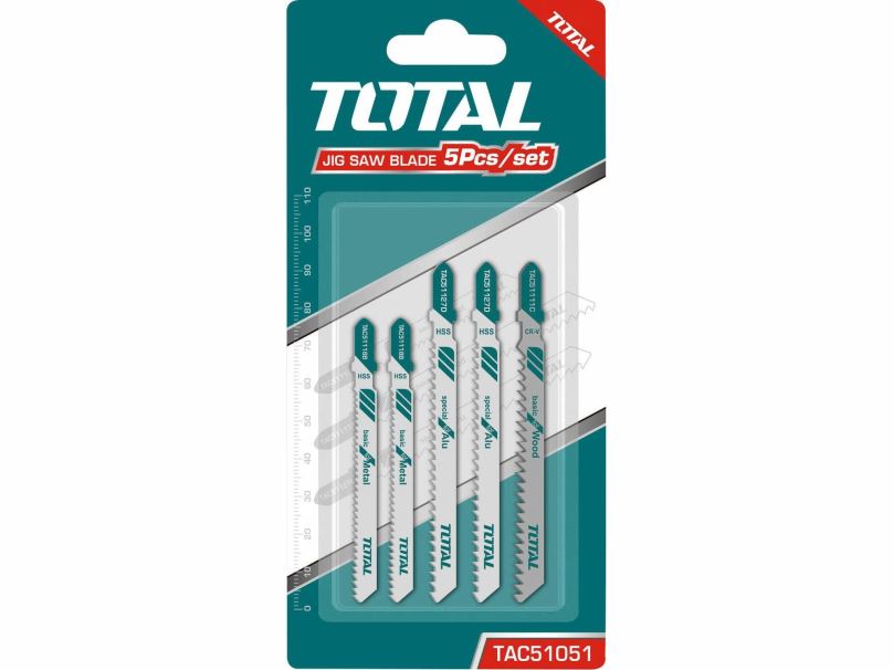 Sada pilových listů Total-Tools plátky do přímočaré pily TAC51051