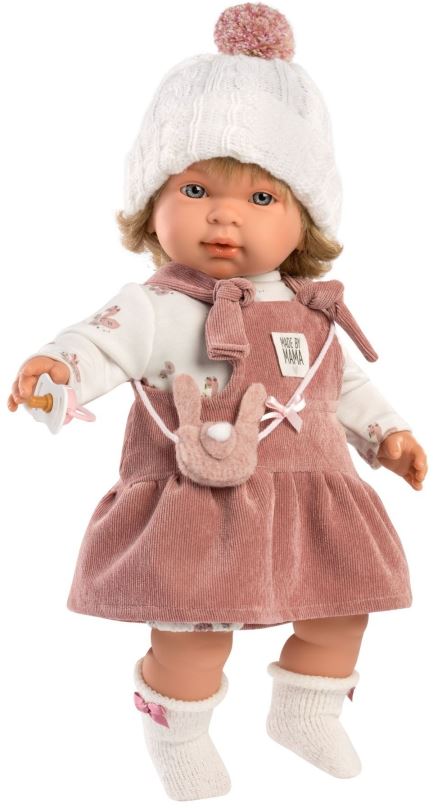 Panenka Llorens 42160 Carla - realistická panenka se zvuky a měkkým látkovým tělem - 42 cm