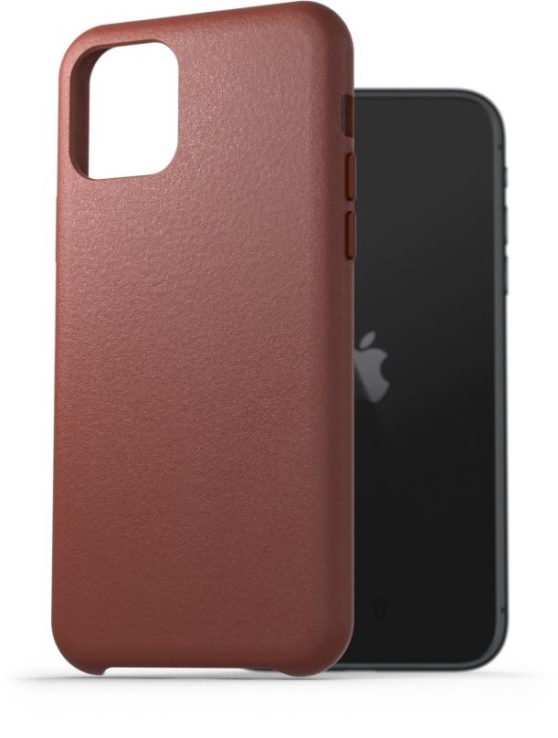 Kryt na mobil AlzaGuard Genuine Leather Case pro iPhone 11 hnědé