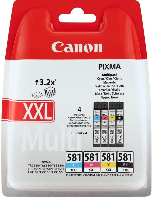 Cartridge Canon CLI-581 C/M/Y/BK XXL Multipack