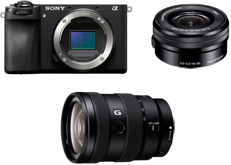 Set Sony Alpha A6700 + E PZ 16–50 mm f/3,5–5,6 + E 16-55mm f/2.8 G
