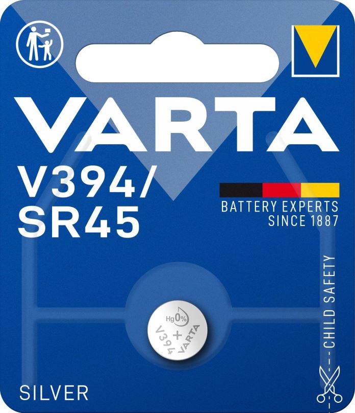 Knoflíková baterie VARTA speciální baterie s oxidem stříbra V394/SR45 1ks