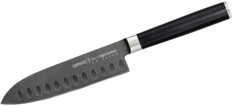 Kuchyňský nůž Samura MO-V Stonewash Nůž Santoku 14 cm (SM-0093B)