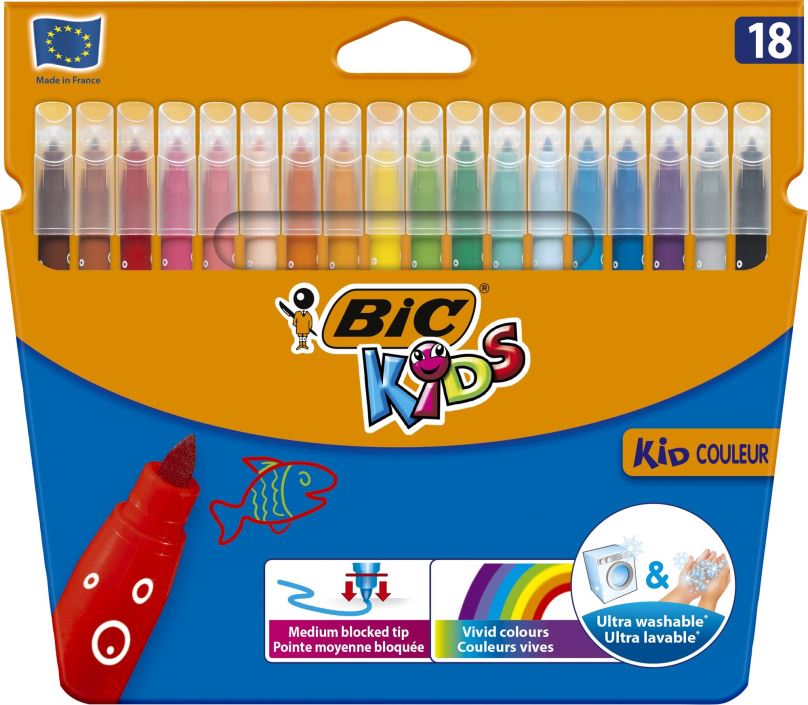Fixy BIC Kids tenké 18 barev