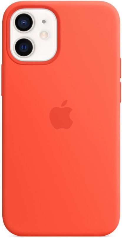 Kryt na mobil Apple iPhone 12 mini Silikonový kryt s MagSafe - svítivě oranžový