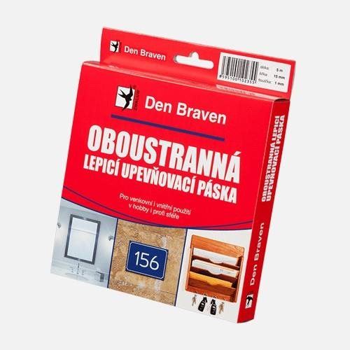 Lepicí páska Den Braven Oboustranně lepící upev. Páska 15x2mmx10m RL v krabičce