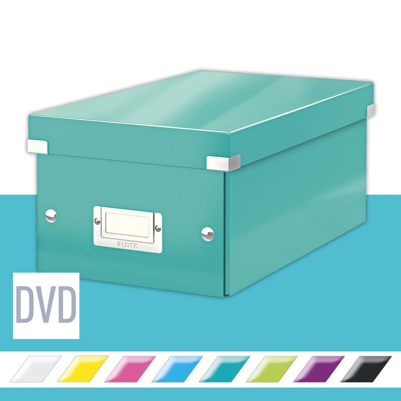 Archivační krabice LEITZ WOW Click & Store DVD 20.6 x 14.7 x 35.2 cm, ledově modrá