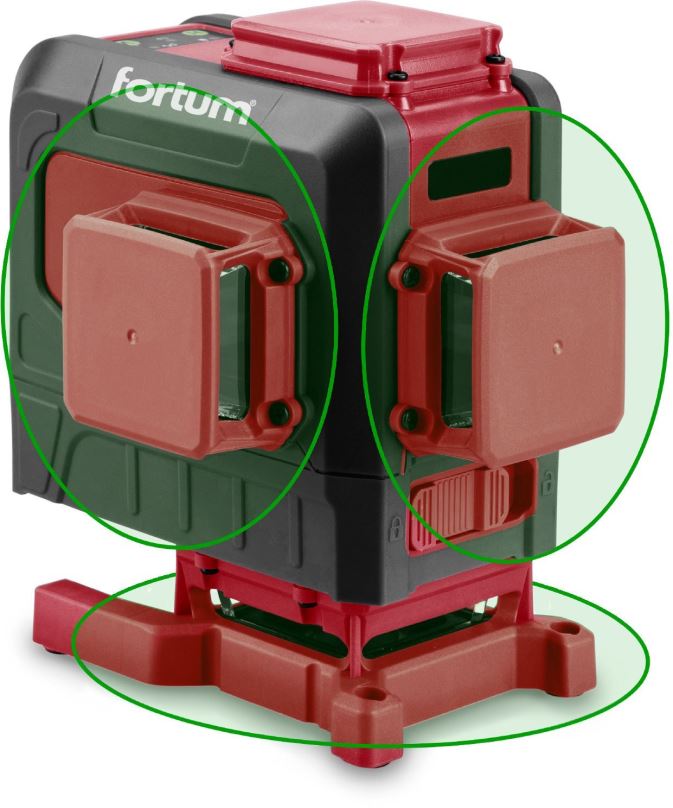 Rotační laser FORTUM laser zelený 3D liniový, 4780216