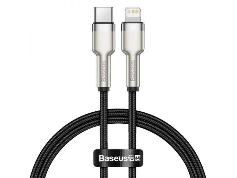 Baseus Cafule Series nabíjecí / datový kabel USB-C na Lightning PD 20W 0.25m, černá