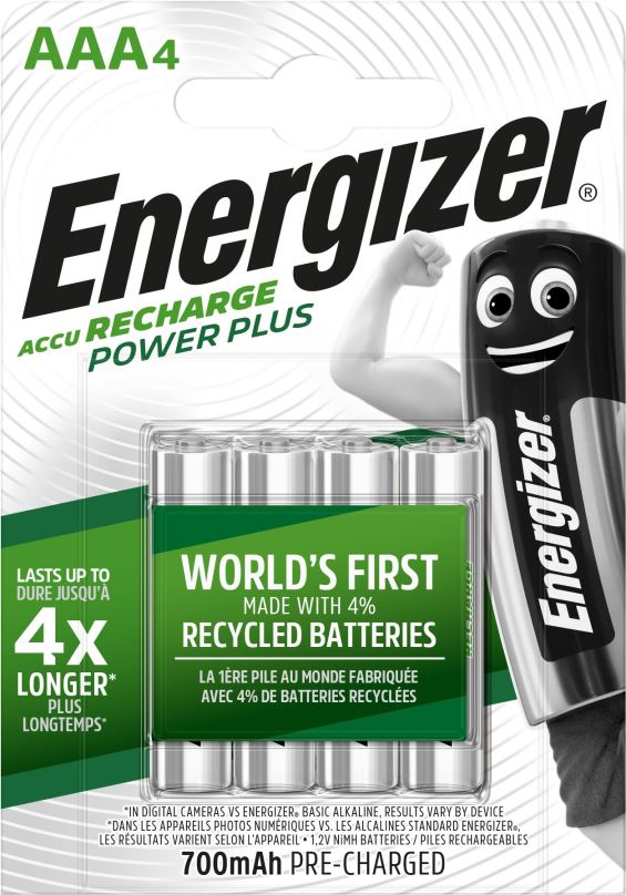 Nabíjecí baterie Energizer Power Plus AAA 700mAh 4ks