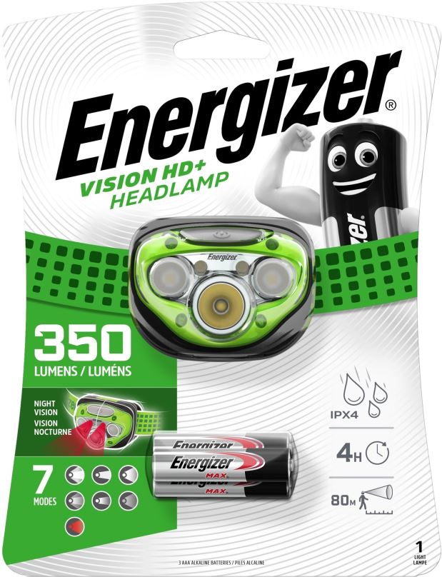 Čelovka Energizer Headlight Vision HD + 350lm 3xAAA