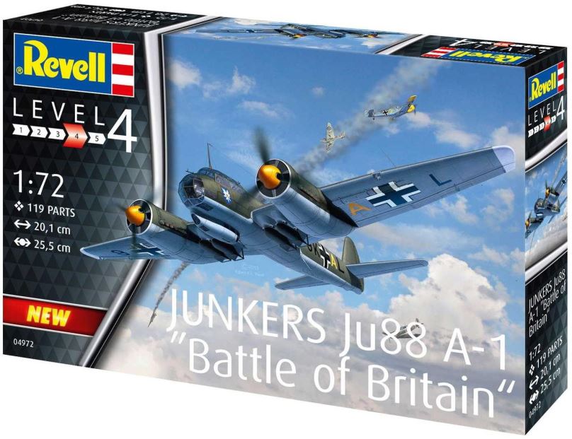 Model letadla Plastic ModelKit letadlo 04972 - Junkers Ju88 A-1 Battle of Britain