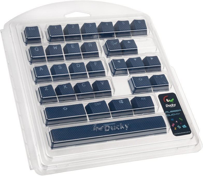 Náhradní klávesy Ducky Rubber Keycap Set, 31 kláves, Double-Shot Backlight - modrá