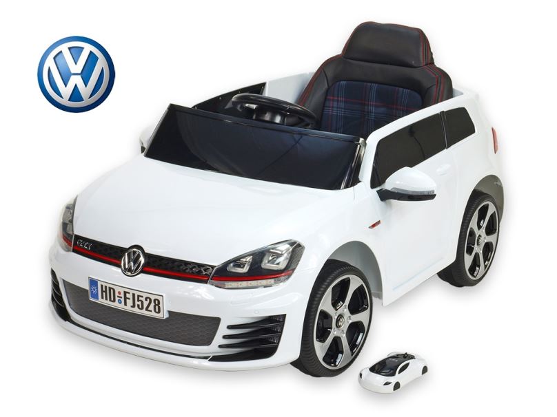 Elektrické auto pro děti Volkswagen Golf GTI NEW, bílý lakovaný