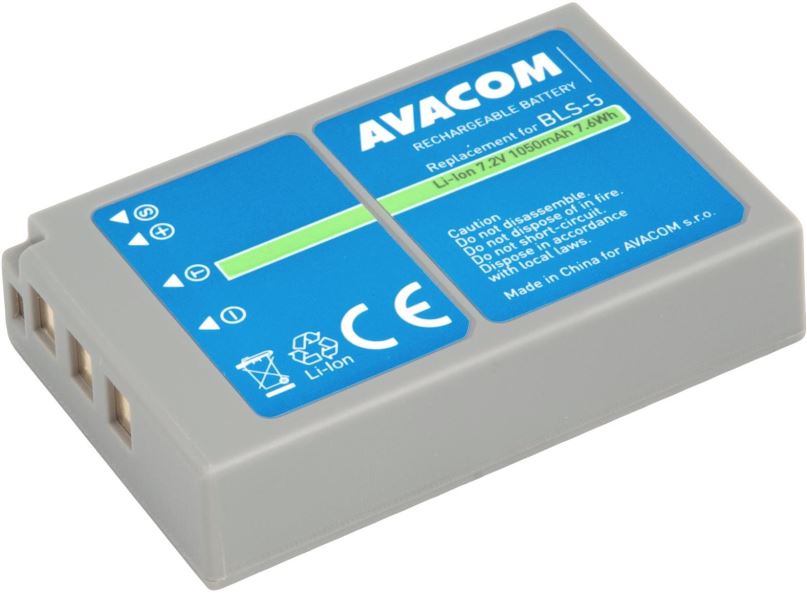 Baterie pro fotoaparát Avacom za Olympus BLS-5, BLS-50 Li-ion 7.2V 1050mAh 7.6Wh