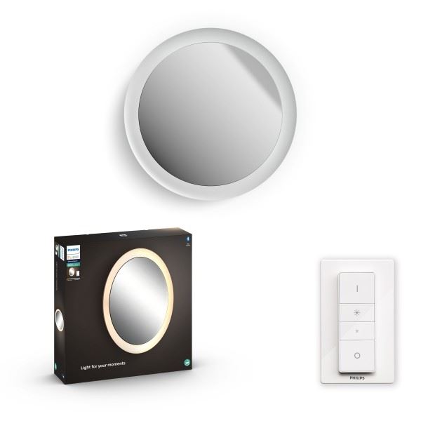 Philips Hue 8719514340992 LED koupelnové zrcadlo s osvětlením Adore 1x22W | 2400-2550lm | 2200-6500K | IP44 -White Ambiance - White Ambiance, Bluetooth, stmívatelné, dálkové ovládání, bílá
