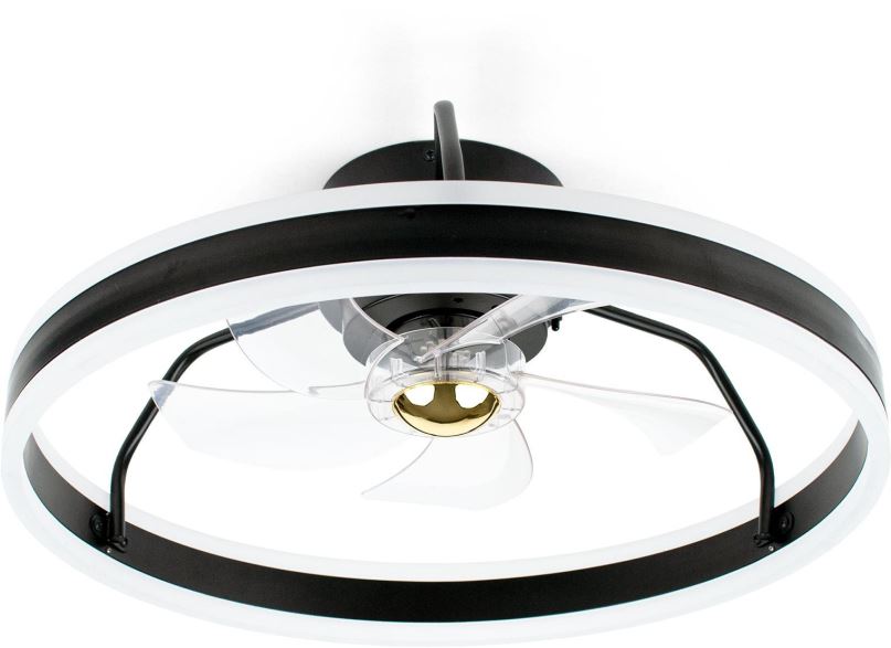 Ventilátor Noaton 16050B Atria, černá, stropní ventilátor se světlem