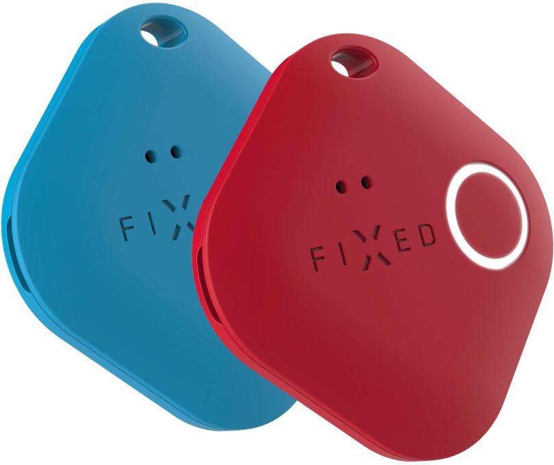 Bluetooth lokalizační čip FIXED Smile PRO Duo Pack - modrý + červený