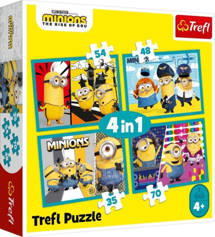 Puzzle Trefl Puzzle Mimoni 4v1 (35,48,54,70 dílků)