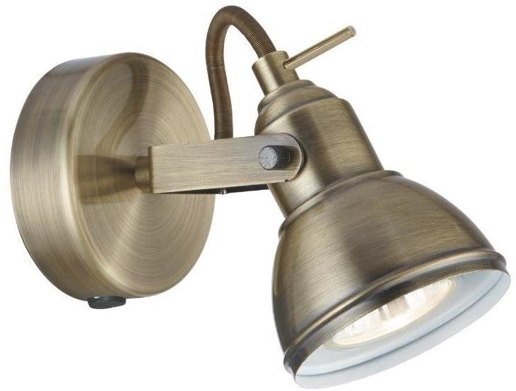 Nástěnná lampa Searchlight - Nástěnné bodové svítidlo FOCUS 1xGU10/50W/230V Mosazná