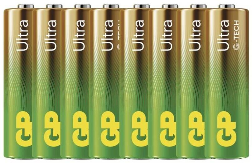 Jednorázová baterie GP Alkalická baterie Ultra AA (LR6), 6+2 ks