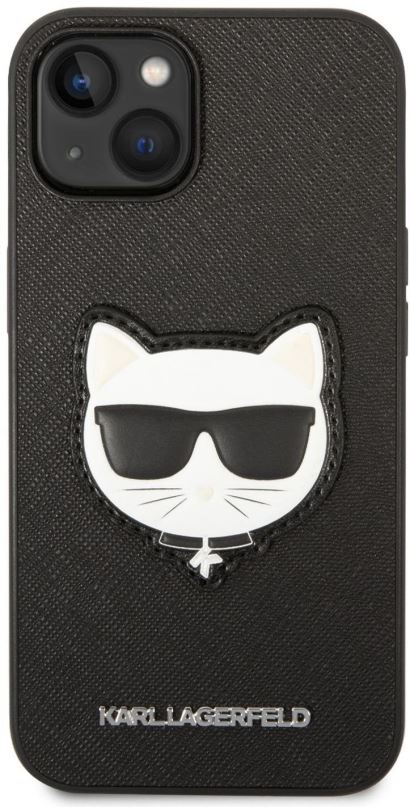 Kryt na mobil Karl Lagerfeld PU Saffiano Choupette Head Zadní Kryt pro iPhone 14 Plus Black