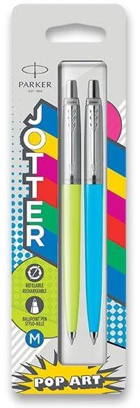 Kuličkové pero PARKER Jotter Originals Pop Art Lime/Blue - balení 2 ks