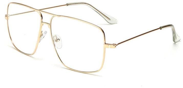 Sluneční brýle VeyRey Brýle s čirými skly hranaté Miles zlaté