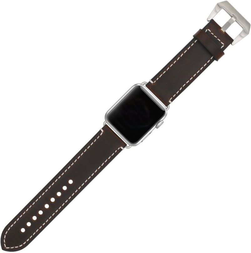 Řemínek Eternico Leather Band 2 pro Apple Watch 38mm / 40mm / 41mm tmavě hnědý