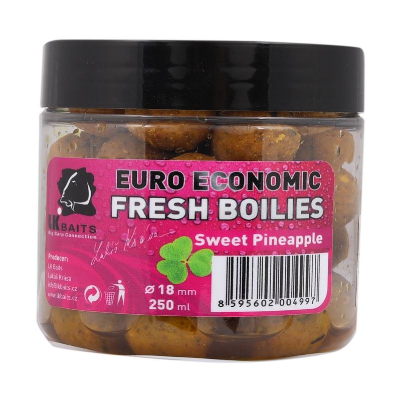 LK Baits Fresh Boilies Euro Economic G8 Pineapple 250ml 18mm