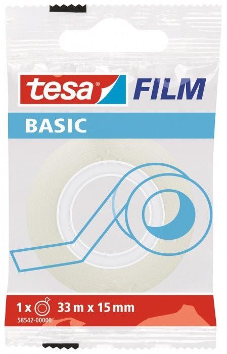 Lepicí páska Tesa BASIC 15 mm x 33 m, transparentní