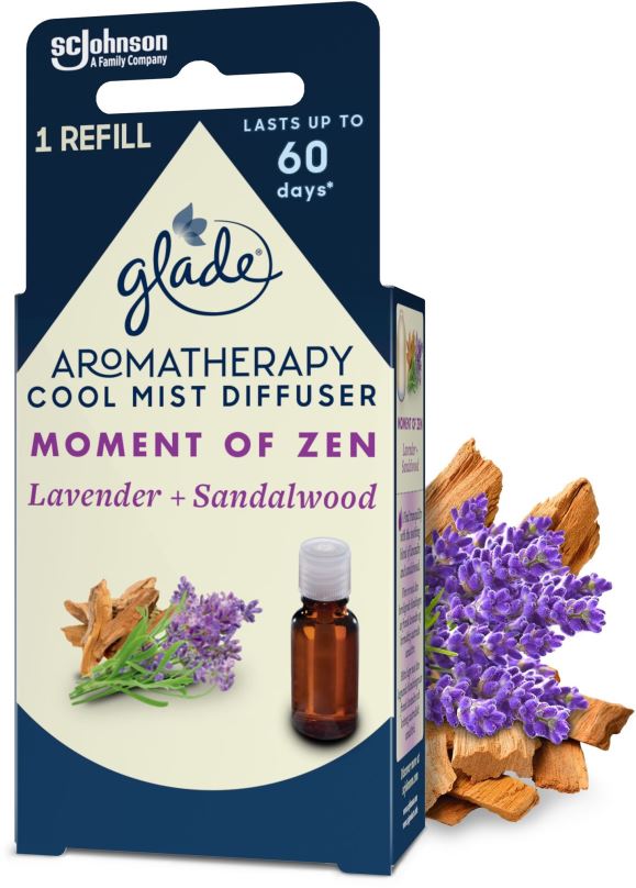 Esenciální olej GLADE Aromatherapy Cool Mist Diffuser Moment of Zen náplň 17,4 ml