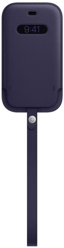 Pouzdro na mobil Apple iPhone 12 mini Kožený návlek s MagSafe temně fialový