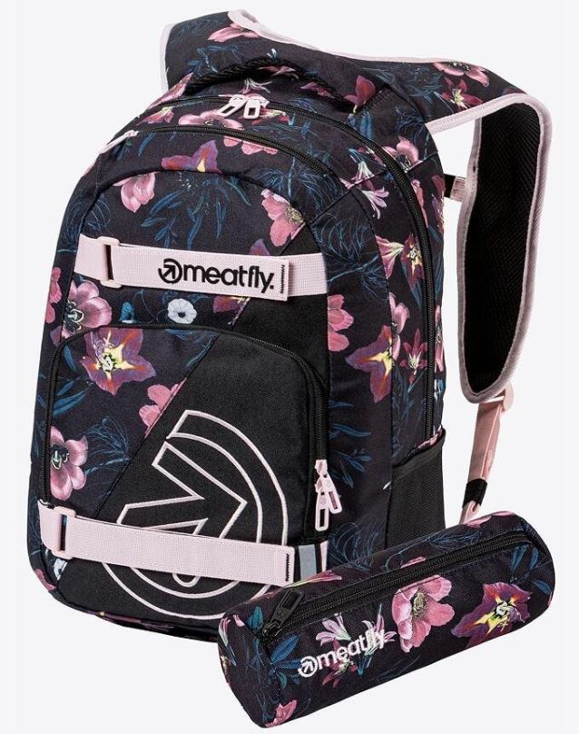 Městský batoh Meatfly EXILE Backpack, Hibiscus Black