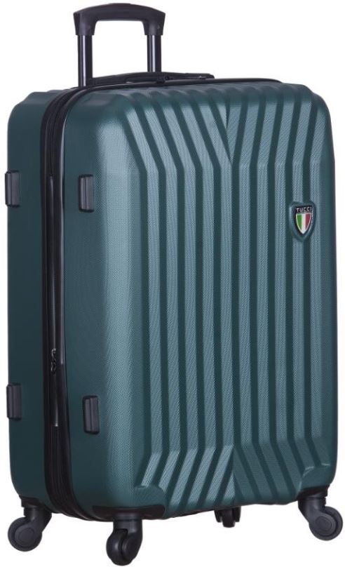 Cestovní kufr TUCCI T-0115/3 L ABS - zelená