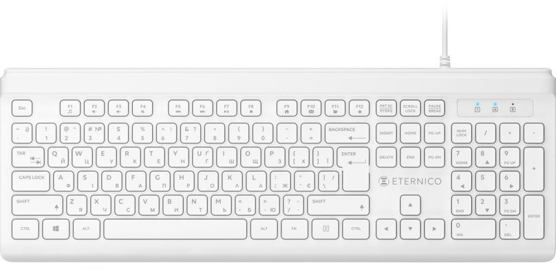 Klávesnice Eternico Home Keyboard Wired KD2020 bílá - CZ/SK