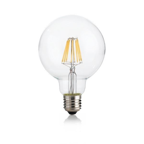 Ideal Lux 188966 LED žárovka 1x8W | E27 | 680lm | 3000K - stmívatelná, čirá